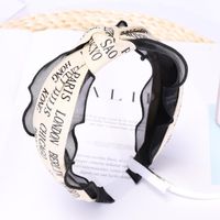 Cloth Retro Wind Cat Letter Middle Lace Knotted Headband Nhou128645 main image 12