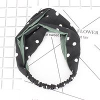 Elastic Crossover Two-color Stitching Dot Print Headband Nhou128648 main image 3