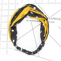 Elastic Crossover Two-color Stitching Dot Print Headband Nhou128648 main image 5