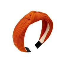 Solid Color Knit Hair Accessories Cross Stripes Knotted Headband Nhou128659 main image 6