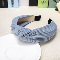 Solid Color Knit Hair Accessories Cross Stripes Knotted Headband Nhou128659 main image 8