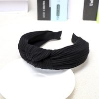 Solid Color Knit Hair Accessories Cross Stripes Knotted Headband Nhou128659 main image 11