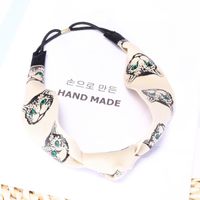 Cloth Retro Wind Cat Letter Middle Lace Knotted Headband Nhou128645 sku image 1