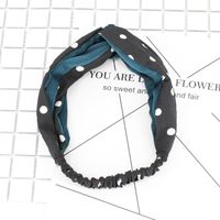 Elastic Crossover Two-color Stitching Dot Print Headband Nhou128648 sku image 4
