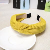Solid Color Knit Hair Accessories Cross Stripes Knotted Headband Nhou128659 sku image 1