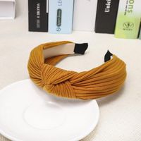 Solid Color Knit Hair Accessories Cross Stripes Knotted Headband Nhou128659 sku image 4
