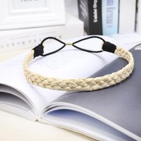 Simple Hand-woven Twist Solid Color Thin Side With Teeth Anti-skid Headband Nhou128851 main image 3