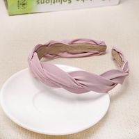 Simple Solid Color Fabric Cross Weave Twist Headband Nhou128849 sku image 4