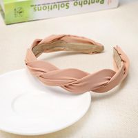 Simple Solid Color Fabric Cross Weave Twist Headband Nhou128849 sku image 6