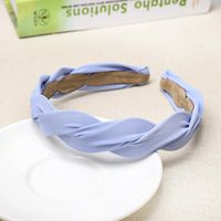 Simple Solid Color Fabric Cross Weave Twist Headband Nhou128849 sku image 7