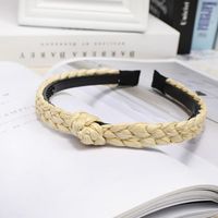 Simple Hand-woven Twist Solid Color Thin Side With Teeth Anti-skid Headband Nhou128851 sku image 5