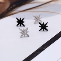 Womens Fashion Micro-set Zircon Star Earrings Nhdo128948 main image 4