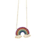 Fashion Micro-inlaid Zircon Rainbow Necklace Nhdo128970 main image 6