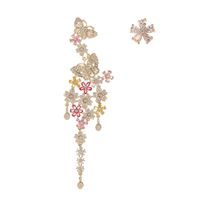 Fashion Micro-inlaid Zircon Butterfly Flower Earrings Nhdo128988 main image 6