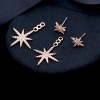 Womens Fashion Micro-inlaid Zircon Star Stud Earrings Nhdo129013 main image 5