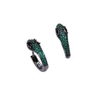 Fashion Micro-inlaid Zircon Snake Earrings Nhdo129029 main image 6