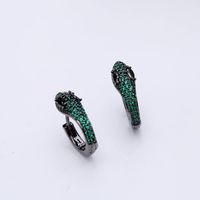 Fashion Micro-inlaid Zircon Snake Earrings Nhdo129029 main image 8