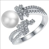 Womens Fashion Knot Micro-inlaid Zircon Beads Ring Nhdo129048 main image 6