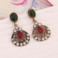 Vintage Alloy Rhinestone Long Tassel Earrings Nhkq129164 main image 3