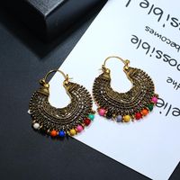 Indian Vintage Personality Colored Alloy Earrings Nhkq129249 main image 3