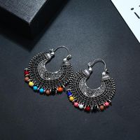 Indian Vintage Personality Colored Alloy Earrings Nhkq129249 main image 4
