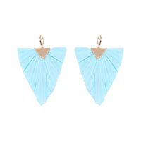 Fan-shaped Water Drops Beach Holiday Wind Alloy Color Matching Earrings Nhll129264 main image 1