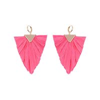 Fan-shaped Water Drops Beach Holiday Wind Alloy Color Matching Earrings Nhll129264 main image 4