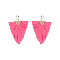 Fan-shaped Water Drops Beach Holiday Wind Alloy Color Matching Earrings Nhll129264 main image 11