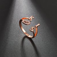 925 Sterling Silber Koreanische Mode Beliebte Diamant Öffnung Damen Ring Verstellbare Buchstaben Ring Schmuck Großhandel main image 6