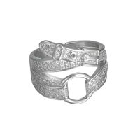 Creative Personality Full Hollow Hollow Belt Retro Unisex Ring Nhbq129136 sku image 1