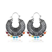Indian Vintage Personality Colored Alloy Earrings Nhkq129249 sku image 2