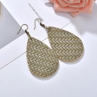 Womens Teardrop Shaped Pu Leather Earrings Nhbq129274 sku image 4