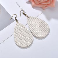 Womens Teardrop Shaped Pu Leather Earrings Nhbq129274 sku image 2