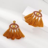 Fashion And Creative Models Of Rice Beads Eye Shape Tassel Alloy Earrings Nhnz129381 main image 3