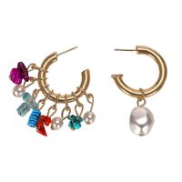 Europäische Und Amerikanische Sommer-ozean-serie Perlen-kies-anhänger Ohrringe Kreative Übertriebene Und Vielseitige Ohrringe Aus Mehreren Materialien main image 5