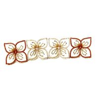 Copper Hollow Flower Millet Grain Beads Alloy Needle Stud Earrings Nhom129455 main image 6