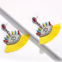 Fashion Rhinestone Beaded Tassel Earrings Nhjq129535 main image 18