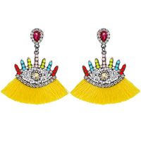 Fashion Rhinestone Beaded Tassel Earrings Nhjq129535 main image 4