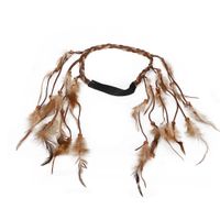 Bohème Ethnique Style 2019 Nouveau Réel Paon Fourrure Cheveux Accessoires De Mode D'été Exagérée Plume Cheveux Accessoires main image 4