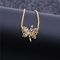 Stylish Luxury Color Zircon Adjustable Insect Butterfly Bracelet Nhyl129538 sku image 1