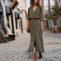 Souhait Croix-frontière Commerce Extérieur Vente Chaude 2019 Automne Hiver Mode Lâche Manches Longues Big Hem Chemise Longue Jupe Pour Les Femmes main image 1