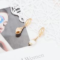 Europäische Und Amerikanische Übertriebene Muschel Ohrringe Kreative Einfache Und Vielseitige Damen Ohrringe Fabrik Direkt Vertrieb main image 3