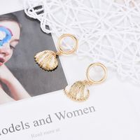 Creative Fashion Pop Ring Metal Shell Earrings Nhxs129831 main image 3