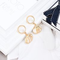 Creative Fashion Pop Ring Metal Shell Earrings Nhxs129831 main image 1