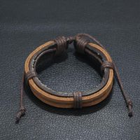 Vintage Leather Bracelet Simple Woven Leather Bracelet Nhpk129841 main image 6