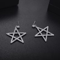 Fashion With Five-pointed Star Zircon Earrings Nhlj129871 main image 6