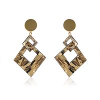 Geometric Square Neutral Acetate Plate Alloy Earrings Nhxs129879 main image 6