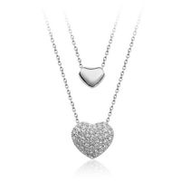 Womens Heart-shaped Set Of Austrian Imitated Crystal Alloy Necklaces Nhlj129881 main image 3