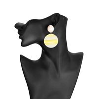 Ohrringe Im Europäischen Und Amerikanischen Modestil, Einfache Gestreifte Ohrringe Aus Essigsäure Platten Legierung, Direkt Vertrieb main image 5