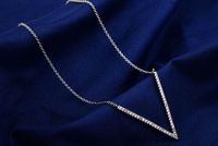 Coréen Style Simple Élégant Diamant V En Forme De Pendentif Collier Tendance Rue Snap Collier 200941 main image 4